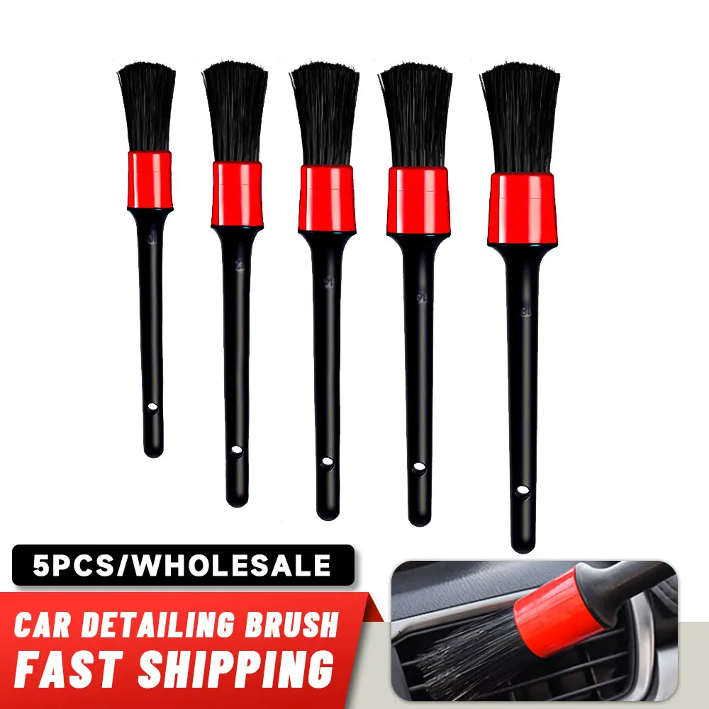 

5pcs/lo Car Detailing Brush Cleaning Auto Cleaning Detailing Set Dashboard Air Outlet Clean Brush Tools Car Wash Accessories