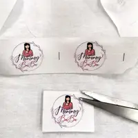 Personnaliser personnalisé coton propre étiquette vêtements marque privée étiquette à la main coton couleur impression nom marque étiquettes 3