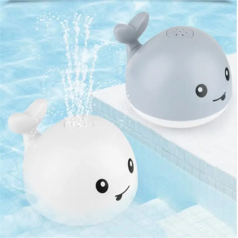 Water Sprinkler Baby Shower Bath Toy Water for Play Light Up Whale Toy Swimming Pool Toy Funny Gift for Boys Girls 5