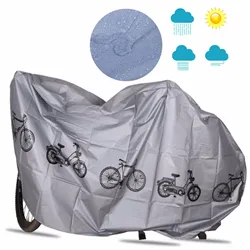 Durable Waterproof Bike Cover - Sun, Rain & Dust Protection, Grey/Black, 180g 200*100 CM (Grey)