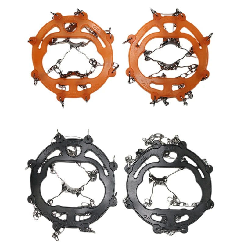 New-Crampons Stainless Steel Anti-Skid Ski Claws Mud Ice And Snow Anti-Skid Shoe Covers Mountaineering Shoe Chains