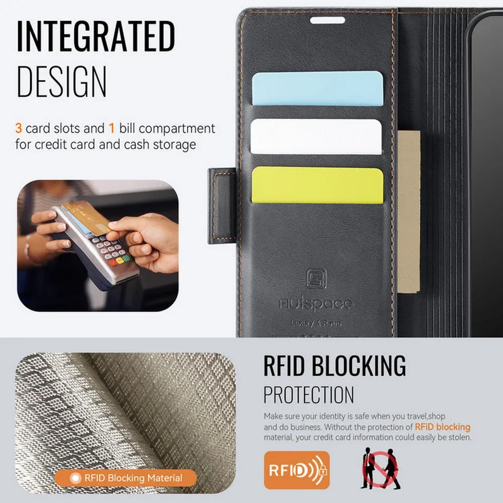 5G Leather Wallet Phone Case Cover