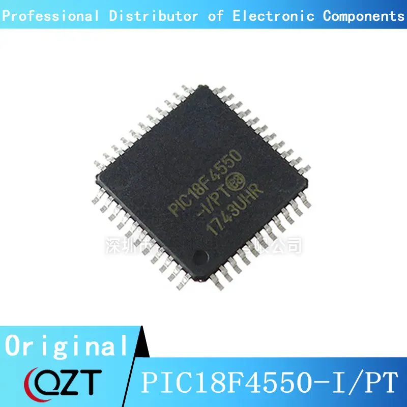 10pcs/lot PIC18F4550-I/PT QFP PIC18F4550 18F4550 PIC18F4550-IPT TQFP-44 chip New spot