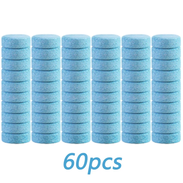 20/40/60Pcs Solid Cleaner Car Windscreen Wiper Effervescent Tablets Glass Toilet Cleaning Car Accessories Orange