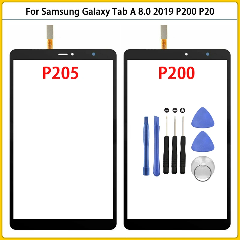 

Сенсорный экран с цифровым преобразователем для Samsung Galaxy Tab A 8,0 и S Pen (2019) P200 P205, переднее стекло, сенсорный экран