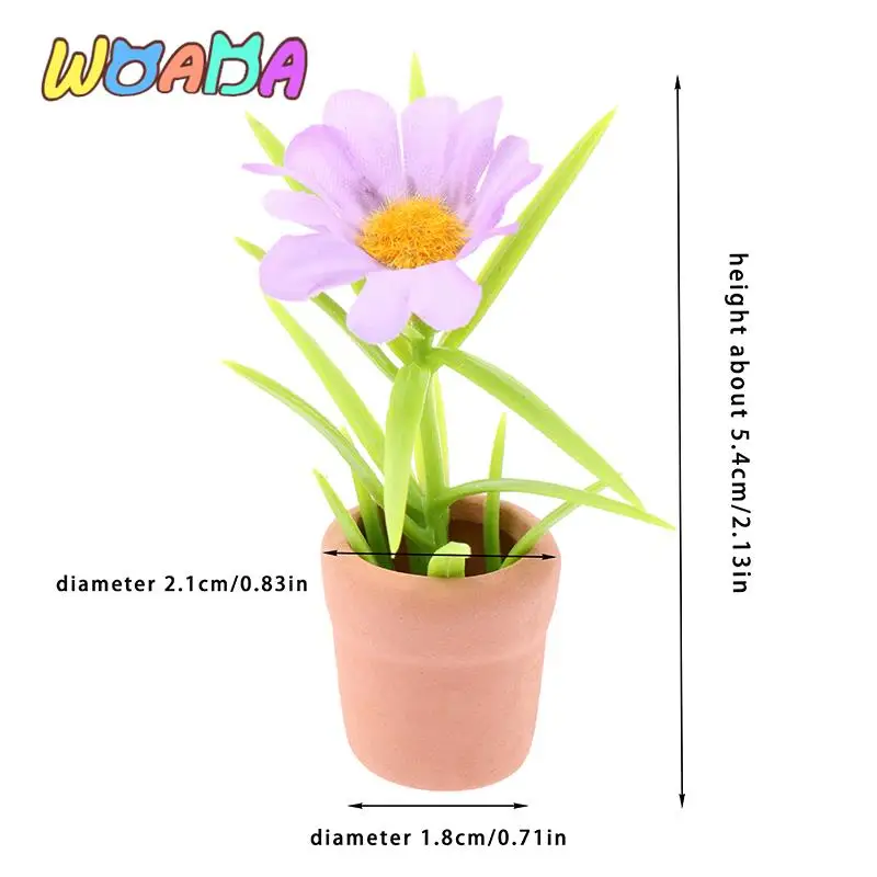 1/12 인형의 집 미니어처 꽃 식물 화분 모델, 인형의 집 집 장식, 어린이 완구용 정원 액세서리