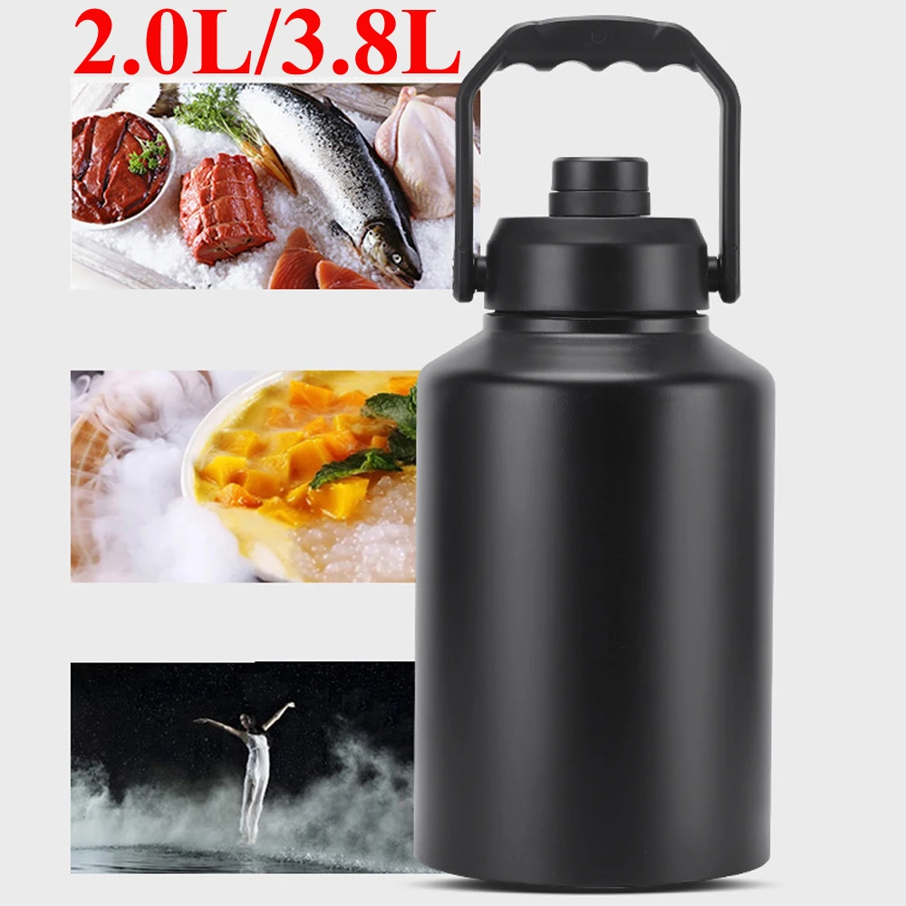 2 Liter Water Bottle Stainless Steel Portable Straw Thermos Bottle Outdoor  Sports gym Vacuum Water Flask Thermal Insulated Cup - AliExpress