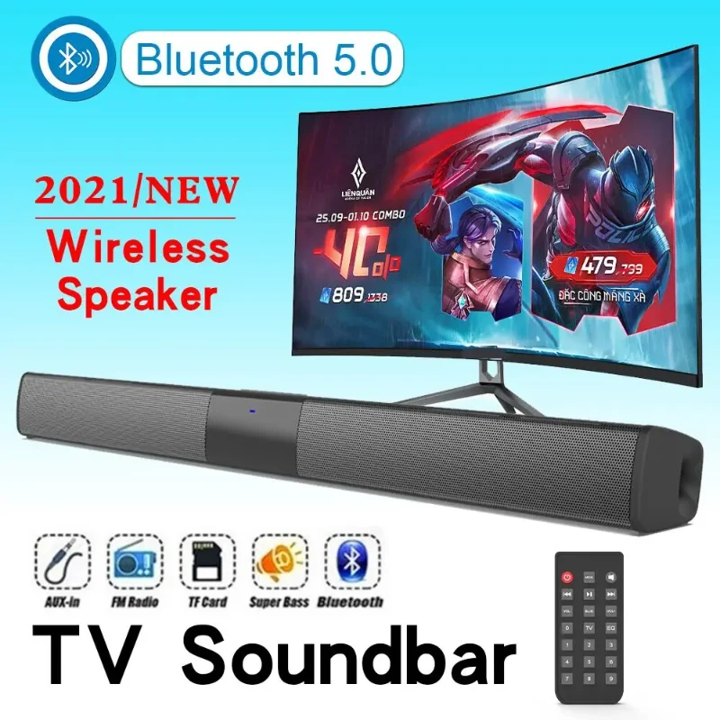 AudioControl 3Dサウンドバー 40W Bluetooth Slim Sound Bar for TV, 40W 37.2