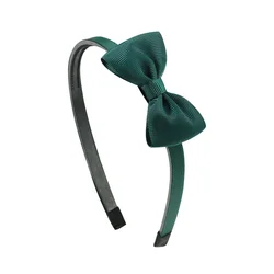 Vibrant Grosgrain Ribbon Hair Bows Headbands (Color 39 Dark Green)