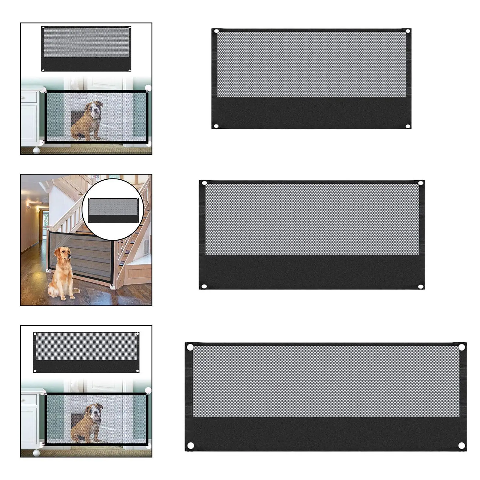 Pet Fence Stair Gate Mesh Portable Folding for Small Cats Kitten Hamster