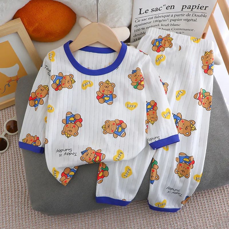 Kids Cartoon Cotton Pajama Set 4