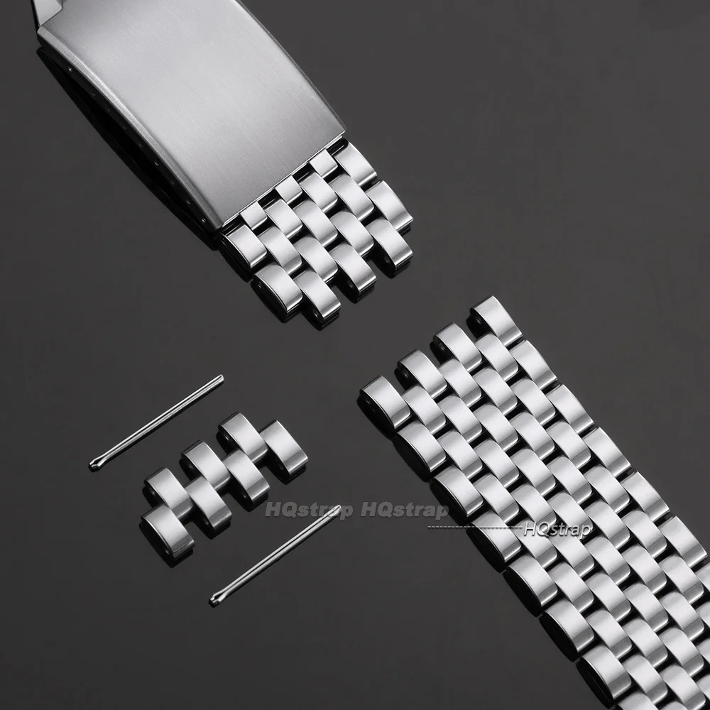 Premium Universal Stainless Steel Watch Strap with Metal Folding Buckle