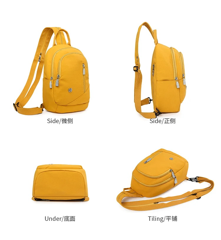 Sechsfarbiger Nylon-Mini-Rucksack, Kleiner Rucksack mit mehreren Fächern für den täglichen Gebrauch, Modischer Damen-Freizeitrucksack – Detail 12