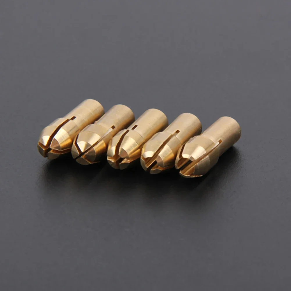 10pcs Mini Drill Chucks Adapter w/ Nut Kits 0.5-3.2mm 4.3mm Shank Micro Brass Collet for Power Rotary Tools Replacement Parts