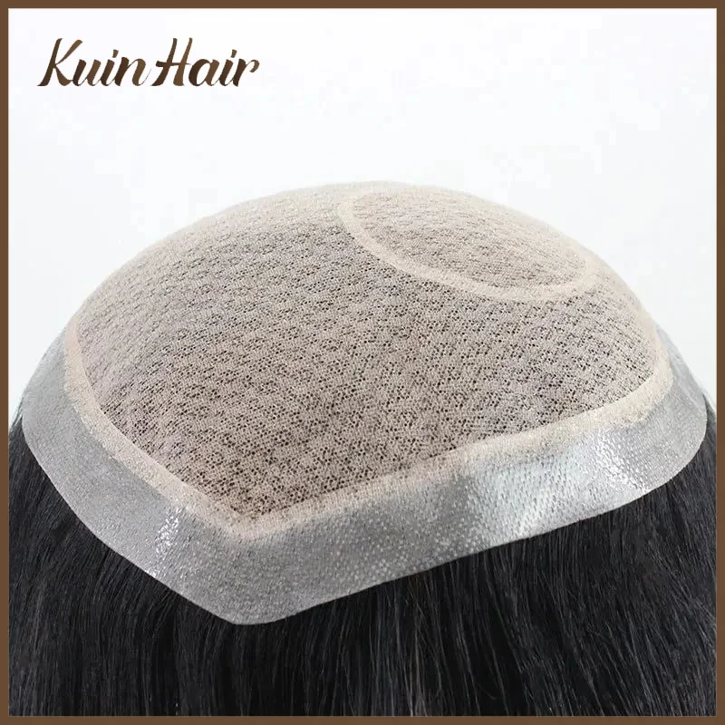 Toupee Color: 3#, Toupee Density: 90%, Length: 10 Inches - Silk Base Top With PU Men Toupee Male Breathable Men's Capillary Prosthesis 100% Real Natural Hair Replacement System Unit Wigs