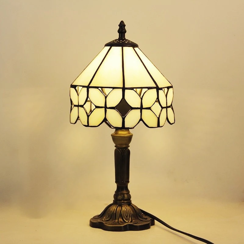 E27 Retro Baroque LED Table Lamps Mediterranean Vintage Stained Glass Bedroom Reading Cafe Bar Decor Desk Lights With EU/US Plug 5
