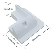 Kit de 4 supports de fixation en ABS pour panneaux solaires, à angle réglable, étanches, pour toit de camping-car, yacht et extérieur, avec base de fixation pour batterie 5
