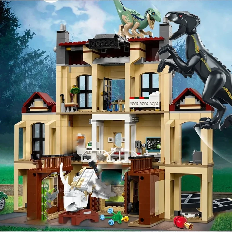 Parco dei Dinosauri Drago Tirannico Attacca la Villa Blocchi da Costruzione Creativi - immagine 4