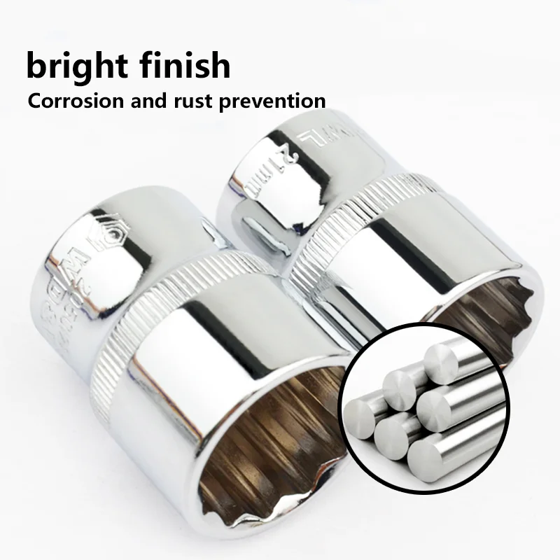 1pcs 1/2" Square Drive 12-point Socket Bit Ratchet wrench 12 Tooth Socket Wrench Hand Tool 12 Angles Plum Blossom Sleeve 8-32mm 3