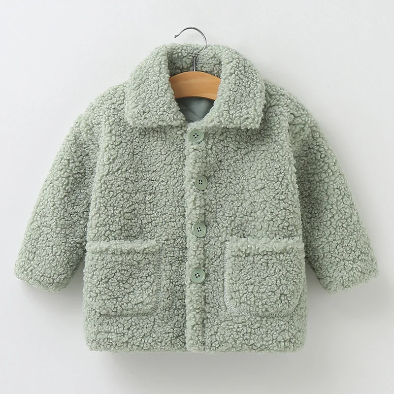 Kids Fall Winter Coats Children Padded Outerwear Boy Warm Fleece Jacket Baby Girls Lamb's Wool Jackets 2-7 Year kids jacket children raincoats