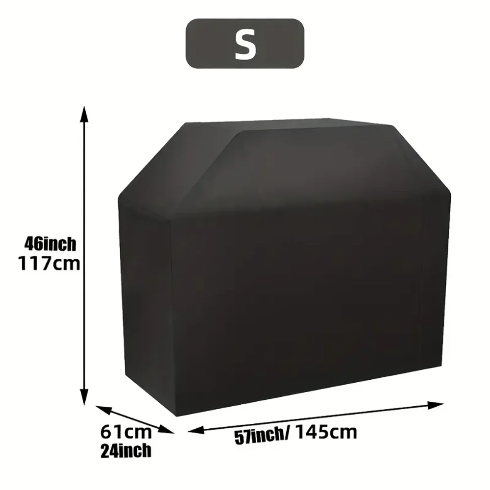 Heavy Duty Waterproof Outdoor BBQ Grill Cover - Dust & Rain Protection, Round Design