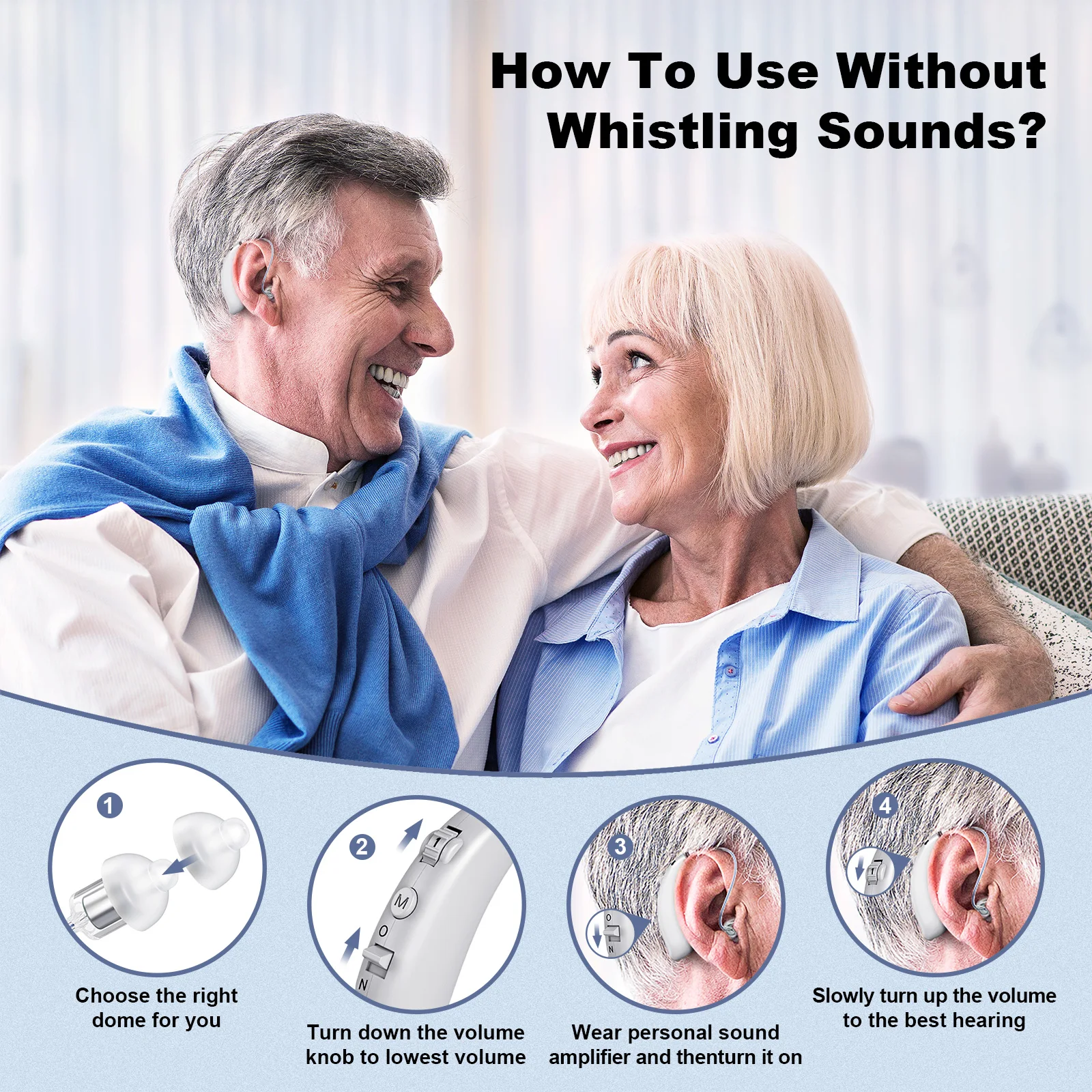 Rechargeable Hearing Aid Digital BTE Hearing Aids Adjustable Tone Sound Amplifier Portable Deaf Elderly digital Hearing Aid 5