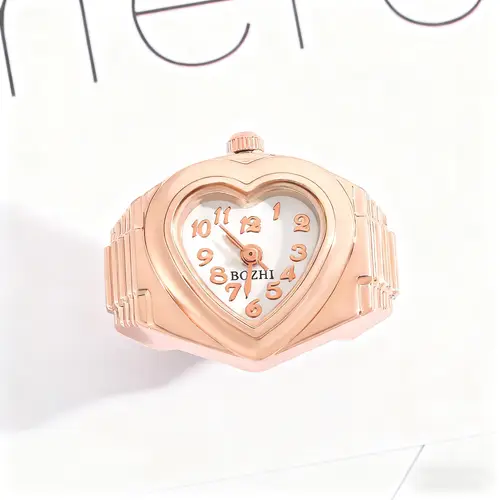 YHTOT Fashion Retro 18K Gold Plated Stainless Steel Mini Finger Watch with Adjustable Elastic Strap Women's Accessories, Festiv - Image 7