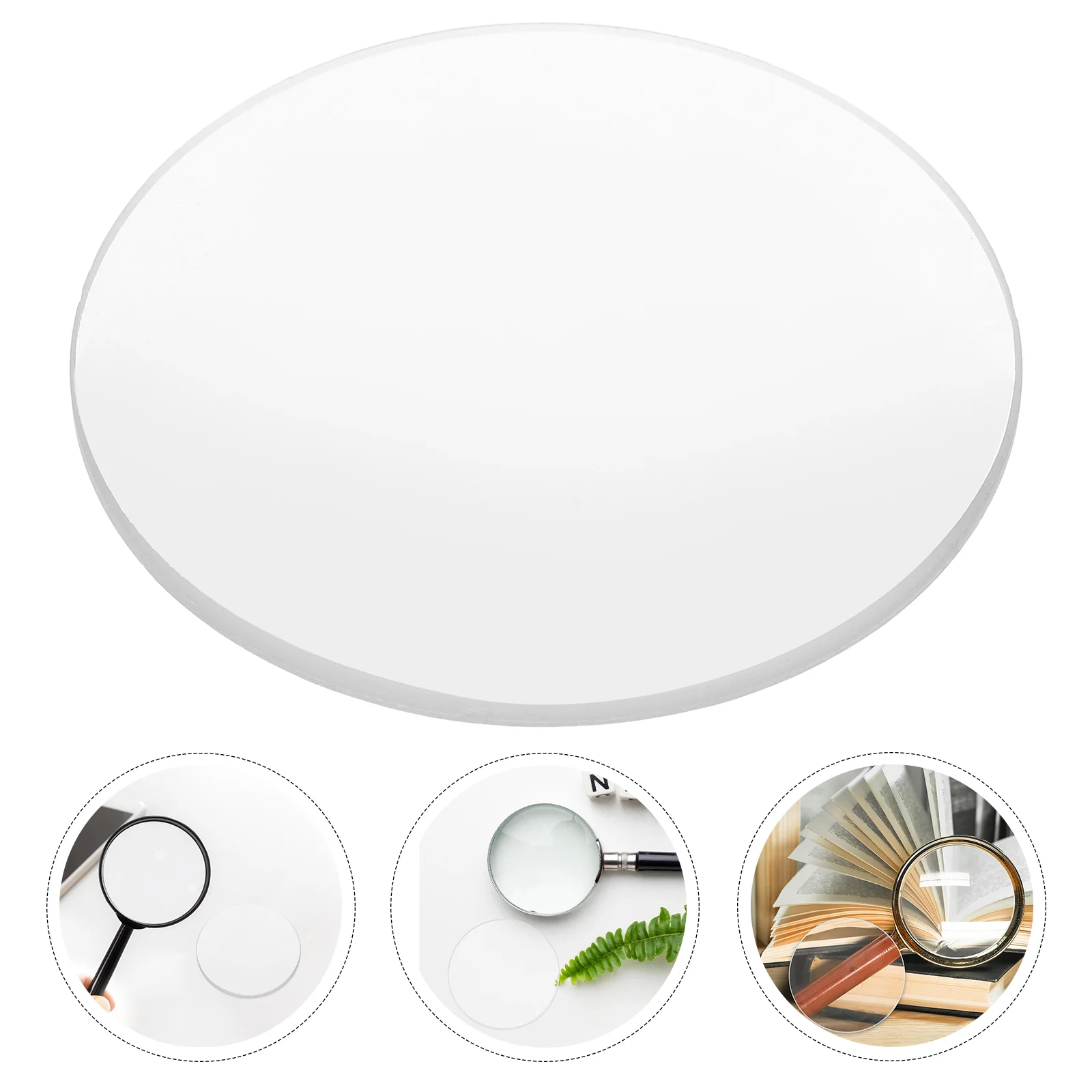 10pcs Acrylic Convex Magnifier Lens 41mm Double Sided Optical Experiment Physics Lab Teaching Tools Science Equipment