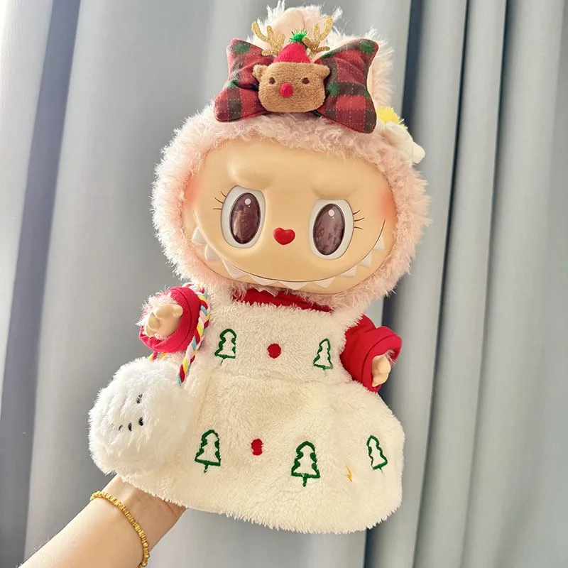 Nur für 38 cm große Labubu-Kleidung, Mokoko-Puppe, Urlaub, Weihnachten, Kleid, Pullover, süßes Mädchen-Outfit, Kleidungsset, Geschenk, keine Puppe – Detail 5