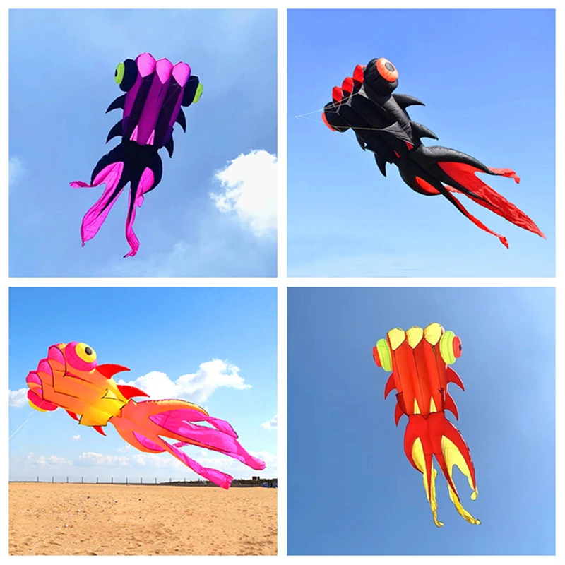 Spedizione Gratuita Pesce Rosso Aquilone Morbido Per Adulti Aquiloni Ciondolo Nylon Aquilone Volante Polpo Aquilone Gonfiabile Aquilone Fantasma Ali D