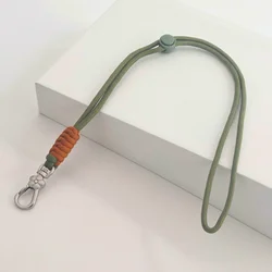 Adjustable Lanyard Strap with Metal Hook for Badge Holders, Purses, and DIY Projects (Green)