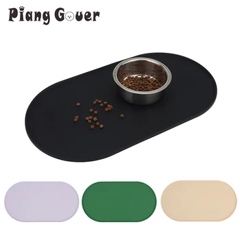 Sfdf822815c3a478f947160c9ab2ba0a7l.jpg S/L Silicone Pet Bowl Mat Cat Dog Bowl Non-slip Mats Feed Eat Food Pad