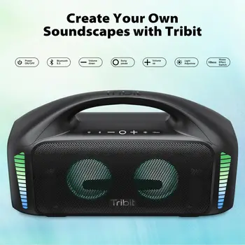 Tribit Portable Bluetooth Speaker 90W StormBox Blast Outdoor Wireless Speaker IPX7 Waterproof Party Camping Speaker 30H Playtime 5