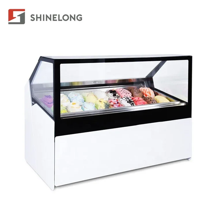 Supermarket Refrigeration Equipment Gelato Display Fridge Showcase Freezer For Ice Cream - Image 5