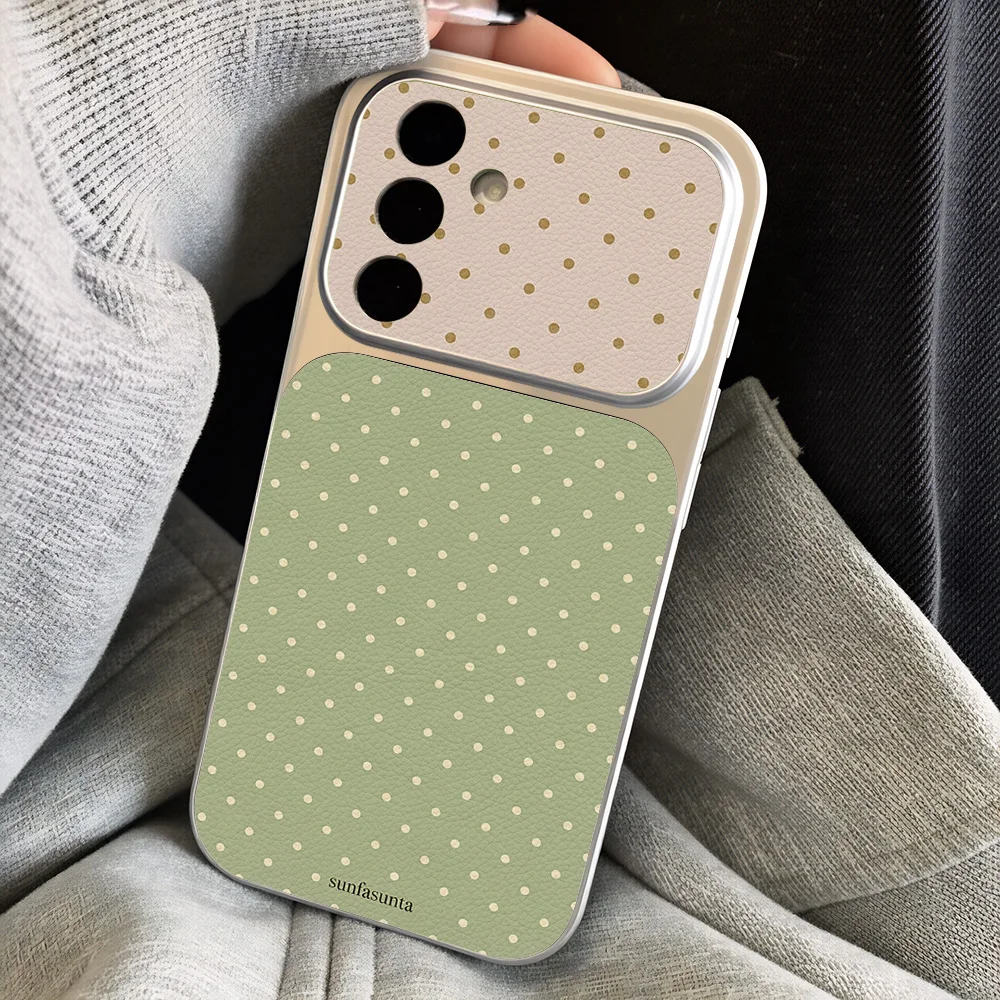 Matcha Green Polka Dot Soft Milk-Style Phone Case