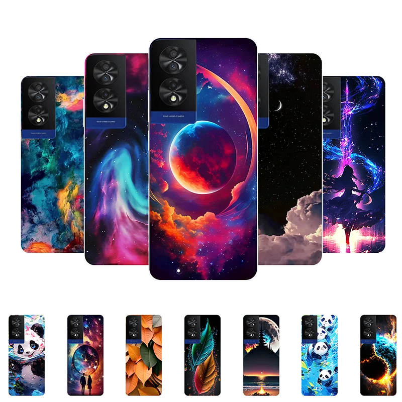 Per Tcl 40 Nxtpaper Cover 40 Nxtpaper Case Lovely Panda Wolf Cover Posteriore In Silicone Morbido Per Tcl 40 Nxtpaper Case