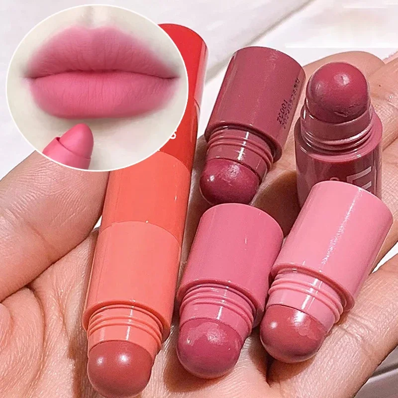 4 Colori 4 In 1 Nude Matte Lipstick Pen Lip Liner Pencil Waterproof Long Lasting Lipgloss Plum Pink Plump Lip Stain Trucco Coreano