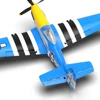 VolantexRC Mini Mustang P-51D V2 EPP 400mm Wingspan 2.4G 4CH 6-Axis Gyro One Key Aerobatics RC Airplane Trainer RTF 4