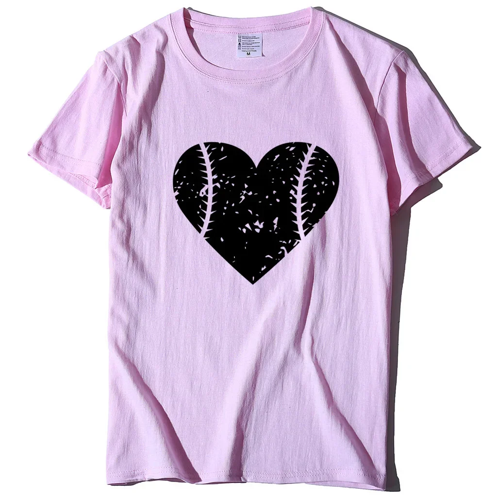 

2023 T-shirt with heart baseball logo gray22