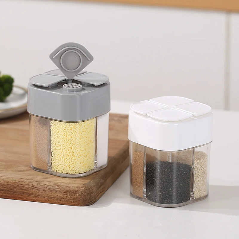 4 In 1 Camping Hiking Seasoning Jar Outdoor Cooking Grill BBQ Spice Dispenser Camping Supplies Cookware Equipment Accsesories