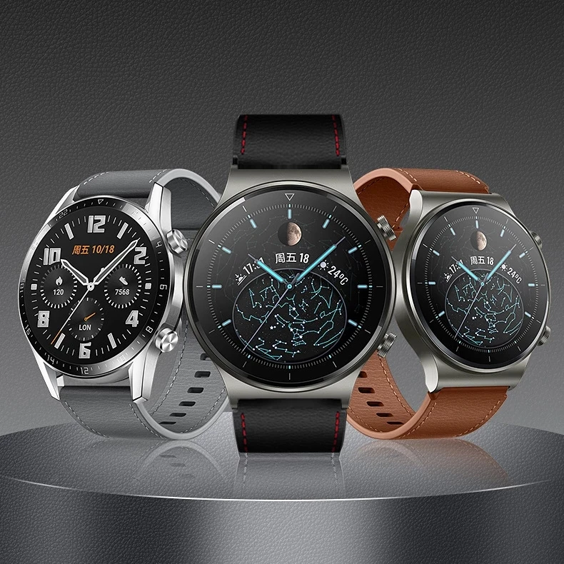 

Replace Genuine Leather Band Official Style For Huawei Watch GT 2 Pro /GT 2e / GT 3/3 Pro 46mm Strap leather Watchband Bracelet
