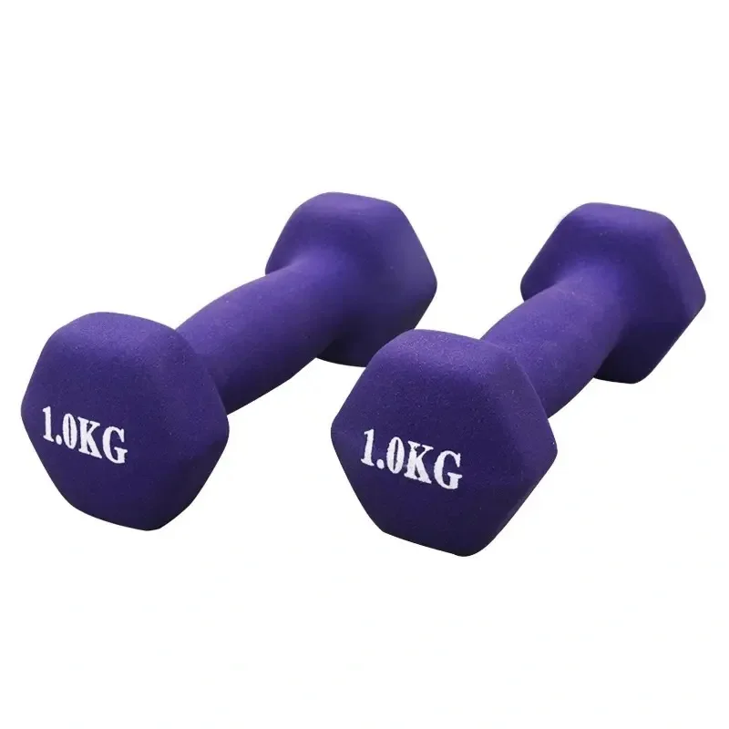 High Quality Weights Lifting Gym Fitness Equipment Vinyl Dumbbell/1KG Neoprene Dumbbell Set For Sale