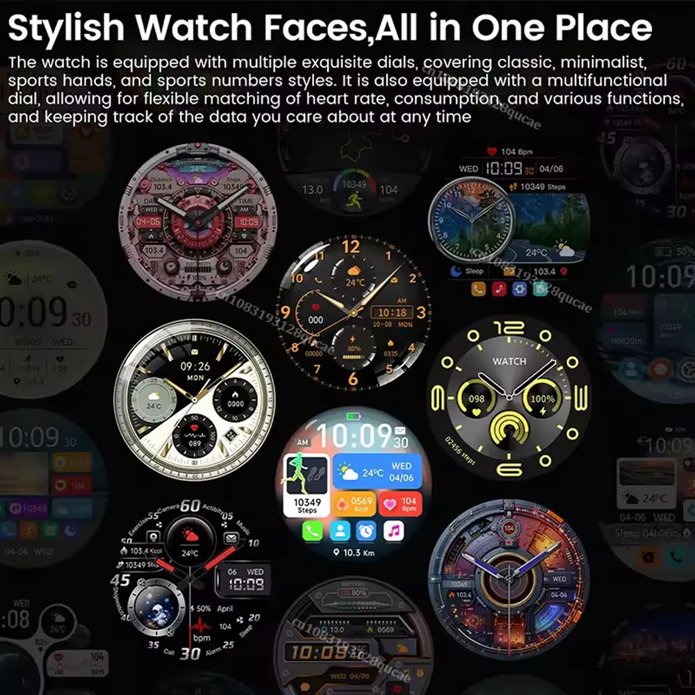 2026 New Smart Watch Men AMOLED HD Screen GPS Motion trajectory Heart Rate Bluetooth Calls SmartWatch Waterproof For Android ios 4