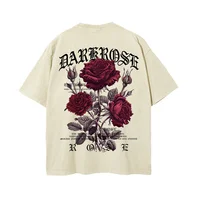Roses rouges enveloppées de rubans impression vêtements hommes coton respirant t-shirt vêtements surdimensionné décontracté ample T-Shirts à manches courtes 3