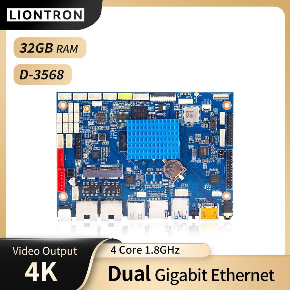 

RK3568 Liontron Motherboard 2 Gigabit Ethernet Development OBM PCBA Professional Circuit Embedded 4 Core Linux Android Board