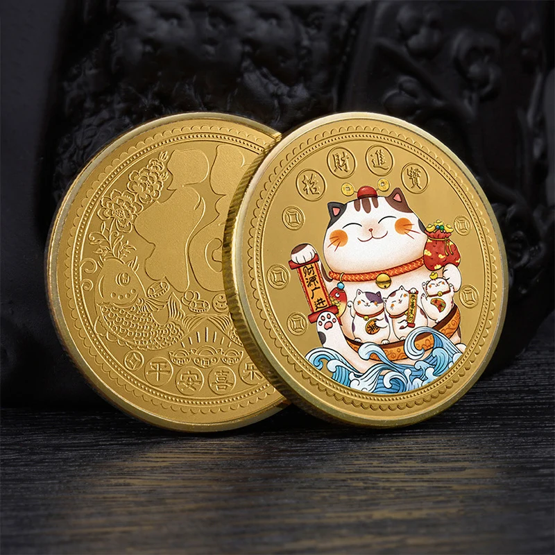 Moneta Portafortuna Feng Shui Tigre - Amuleto Cinese Per Ricchezza E Prosperità - Decorazione Casa E Ufficio - Regalo Simbolico In Metallo Dorato E Argento - 2