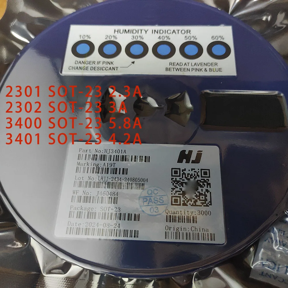Transistor Mosfet SMD 3401 / AO3401 - SOT-23, 30V / 4.2A, Neuf Sous Blister