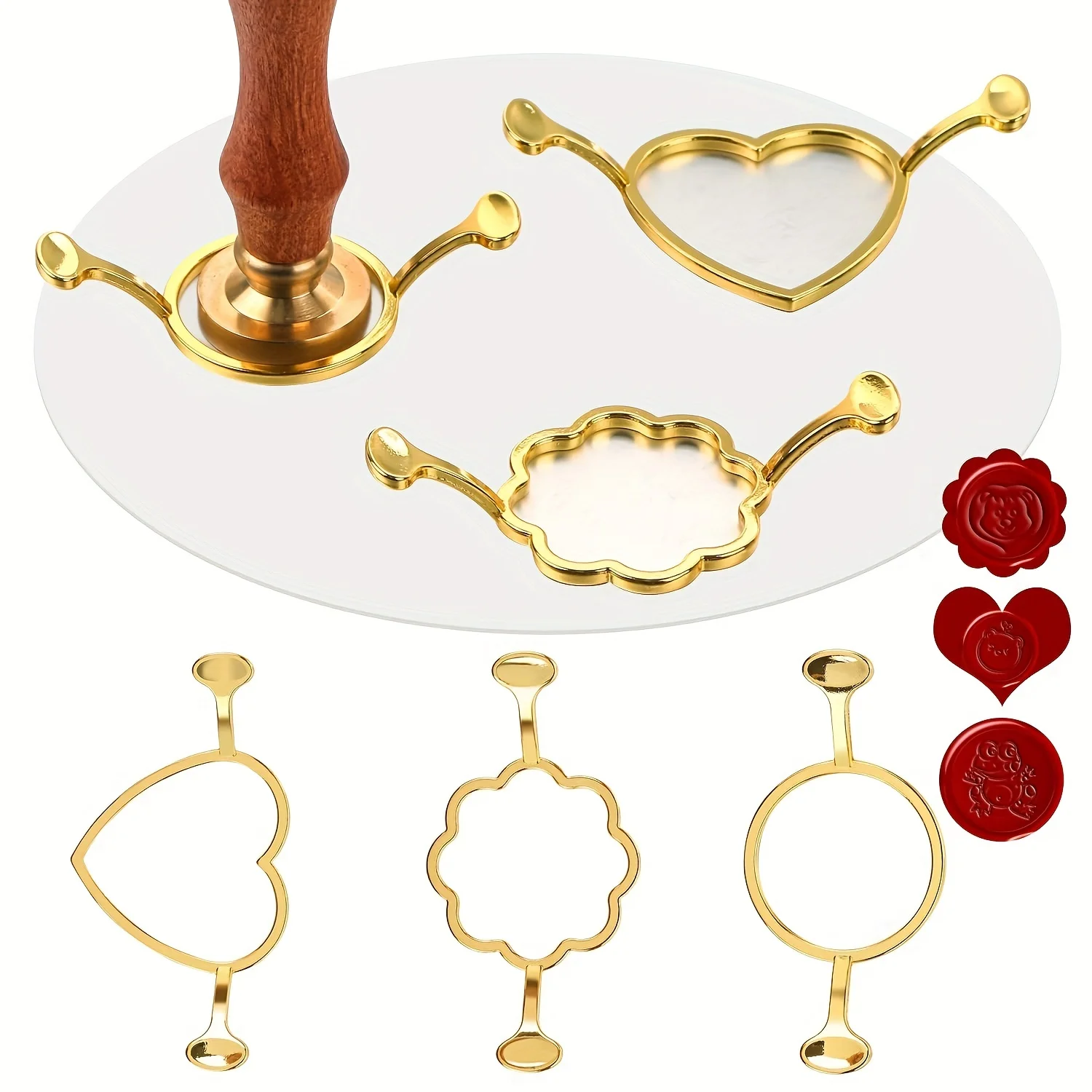 3Pcs Metal Wax Seal Molds Suits 1.18 Inch Wax Seal Stamp DIY | UK - View #4