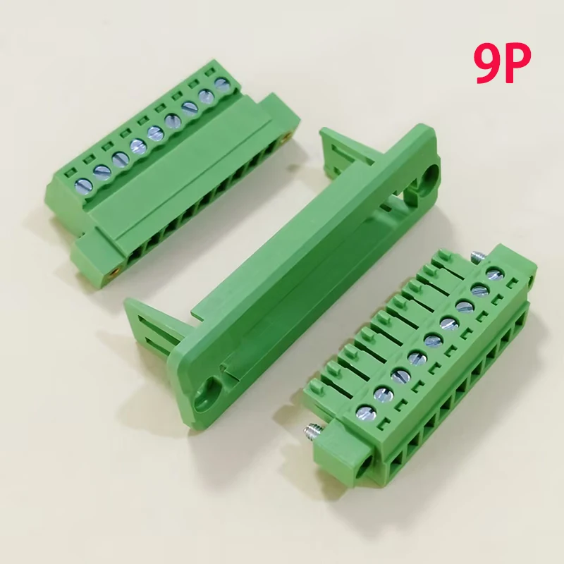 1세트 15EDGWC 3.81mm 플러그형 터미널 블록 2-24P 스루월형 암수 커넥터(플랜지 이어 포함)