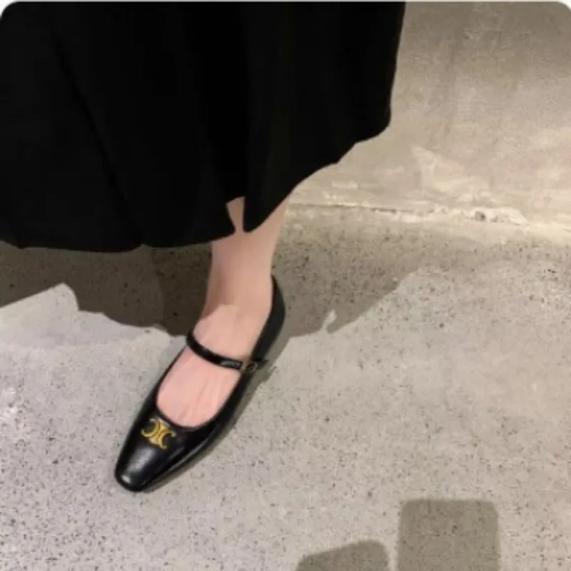 Flat Shoes for Women's Spring and Autumn 2025 French Retro Mary Jane Shoes for Women's Ladies Shoes Loafers Women Zapatos Mujer 2